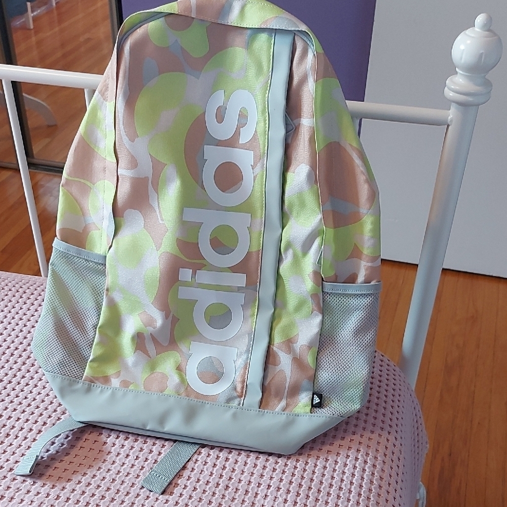 adidas Kids Backpack - Green, Tan, White